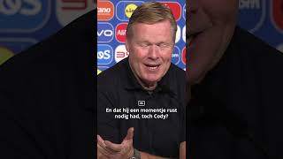 Was Koeman blij dat hij Gakpo nog even een minuutje liet staan 😂👀 oranje roened euro2024 [upl. by Olrak]