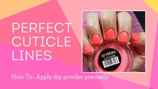 Perfect Cuticle Lines w Dip Powder  How To [upl. by Querida]