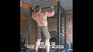 Pull Ups at 255lb  116kg  set 3 [upl. by Howes]