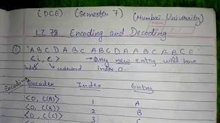 DCE LZ 78 Encoding and Decoding [upl. by Nyleimaj53]