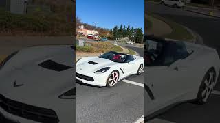 Nice white C7 corvette convertible accelerate 🔥👍 [upl. by Conroy939]