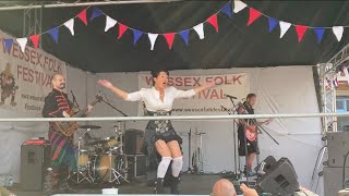 Wight Hot Pipes  Thunderstruck at Wessex Folk Festival [upl. by Nonnairb]