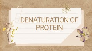 Denaturation of Protein  Microbiology  Biochemistry [upl. by Jesse]