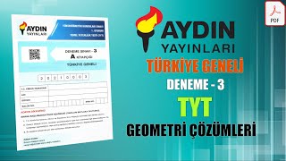 AYDIN YAYINLARI OCAK 2021 TÜRKİYE GENELİ TYT3 GEOMETRİ ÇÖZÜMLERİ [upl. by Arratal]