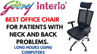 BEST OFFICE CHAIR  GODREJ AERO WITH HEADREST FOR PATIENTS WITH NECK AND BACK PROBLEMS LONG HOURS [upl. by Vetter296]