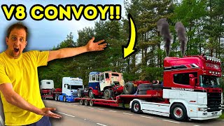 Join Us On An EPIC V8 Convoy South  SCOTLAND PT 2  truckertim [upl. by Britney555]