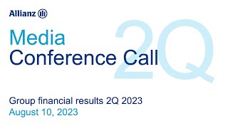 Allianz Financial Results 2Q 2023 Media Conference Call [upl. by Ong692]