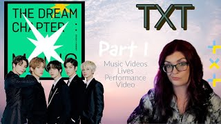 TXT PART 1 First time listening to THE DREAM CHAPTER MAGIC Music Videos Dance Practices Lives [upl. by Vitoria]