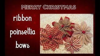 Creating Handmade Ribbon Poinsettia Bows [upl. by Thelma]