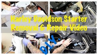 Harley Davidson Starter ReplacementInstall amp Starter Clutch FIX  Complete Guide amp Instructions [upl. by Cooe]