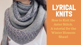 How to Knit the Aster Stitch Tutorial with Lyrical Knits [upl. by Engelbert]