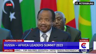 Cameroon President Paul Biya Speech at Russia Africa Summit 2023 in St Petersburg  CTVNews [upl. by Ahtrim]