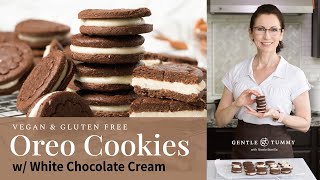 EASY Homemade GlutenFree amp Vegan Oreo Cookies Recipe [upl. by Atinuhs779]