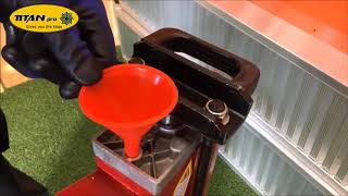 Electric Log Splitter Hydraulic Oil Check  HowTo from Titan Pro [upl. by Clevey]