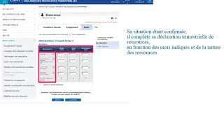 Faire une télédéclaration trimestrielle de ressources RSA [upl. by Gnak]