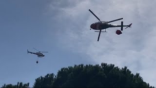 Incendio a Schignano Prato canadair ed elicotteri in azione [upl. by Akkeber]