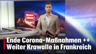 Ende CoronaMaßnahmen  Krawalle in Frankreich  kronetv NEWS [upl. by Alusru]