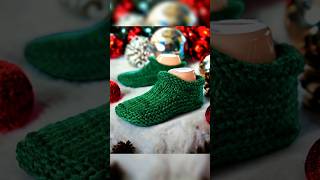 Super Bulky Slippers Knit on Straight Needles  Free Knitting Pattern knittingpatterns knitting [upl. by Notserp]