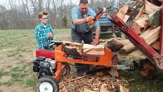 Fastest log splitter Brave Dual Split 20 ton splitter [upl. by Melvyn828]