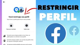 Como Restringir meu perfil do Facebook Privar perfil [upl. by Aneis]