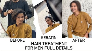 Keratin hair treatment  long hair keratin treatment boy [upl. by Arutek]