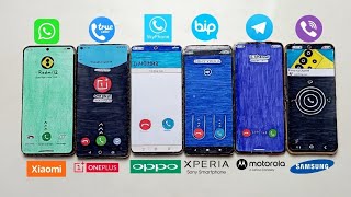 6 SOCIAL MEDIA in 6brand phones incoming callwhatsapp truecaller skyphone bip telegram viber [upl. by Hump]