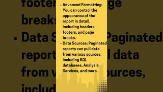 Paginated Reports in Power BI I shorts [upl. by Aima]