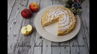 Jablečný koláč s vanilkovým krémem  Videorecept  Dvě v troubě  CZSK HD recipe [upl. by Ahsyad869]