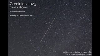 2023 Geminid Meteor shower online observation  14 Dec 2023 [upl. by Gorrono463]