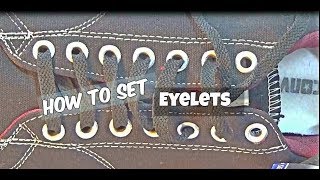 How To Set Eyelets using Eyelet Tool amp Kangaro Hole Punch [upl. by Aihsit515]