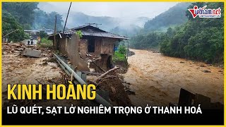 Cận cảnh lũ quét kinh hoàng cuốn trôi cả nhà dân ở Thanh Hoá  Báo VietNamNet [upl. by Ulda228]