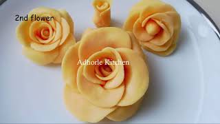 HOW TO MAKE FONDANT ROSE FLOWERS USING MARSHMALLOW FONDANT [upl. by Heinrick]