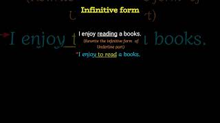 Infinitive Underline infinitive of the sentence english shortvideo youtubeshorts [upl. by Yanehc213]