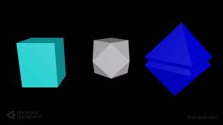 Construction of a rhombic dodecahedron from a cuboctahedron [upl. by Sikko]