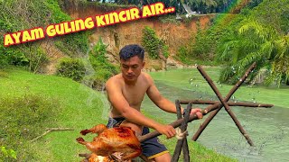 SEHARIAN DI SUNGAI JURANG BIKIN KINCIR AIR UNTUK BAKAR AYAM GULING SAUS KEJU PEDAS‼️ [upl. by Aicilat670]