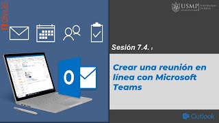 Outlook 365 Sesión 74  Crea una reunión en línea con Microsoft Teams [upl. by Ameen]