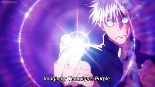 Gojo  Imaginary Technique  Purple  Gojo vs Toji final battle  Jujutsu Kaisen season 2 episode 4 [upl. by Zebaj]