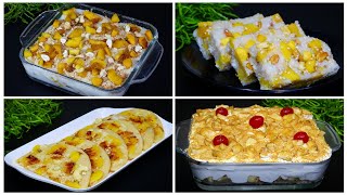 4 Easy amp Tasty Banana RecipesBanana PuddingBanana DessertBanana PancakeSinuoos kitchen [upl. by Tomlin]