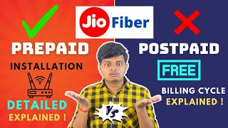 Jio Fiber Prepaid Vs Postpaid Which is Better   Jio Fiber Installation Detailed Explained [upl. by Naamann952]