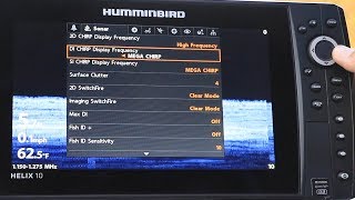 Humminbird HELIX How To Down Imaging DI Frequency [upl. by Maxwell]