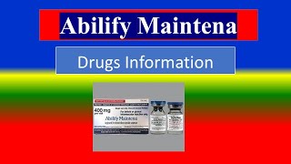 Abilify Maintena   Generic Name  Drug class How to use Precautions Side Effects [upl. by Eirehc]