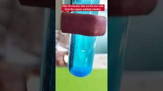 Iron nails dipped in copper sulphate solution 10 th class [upl. by Ahsocin]