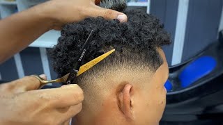 COMO FAZER MID FADE NO CABELO AFRO 📚✅ [upl. by Anitsud98]