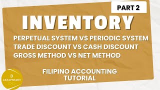 Inventory Part 2  Tagalog Accounting Tutorial [upl. by Nairadas]