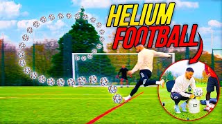 INSANE HELIUM FOOTBALL CHALLENGE ⚽️💨🎈 FOOTBALL EXPERIMENT [upl. by Schwerin]