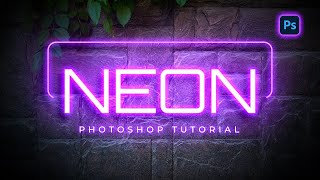 Create a Glowing Neon Text Effect in Photoshop [upl. by Beaufert]