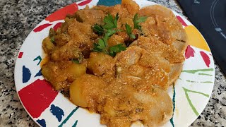 Filetes de cerdo con patatas y espárragos 😍 deliciosos lomodecerdo guisos esparragos cerdo [upl. by Afirahs]