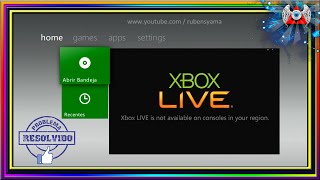 RESOLVIDO  Xbox LIVE not available on consoles in your region  Xbox 360 [upl. by Adirf799]