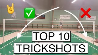 TOP 10 BADMINTON TRICK SHOTS  bulutangkis 🏸 [upl. by Traggat]