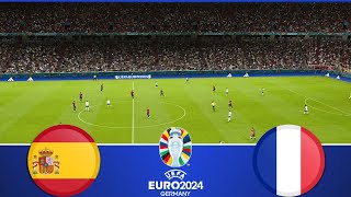 Spain vs France  UEFA Euro 2024  Semi Finals  Football Match  Watch Along amp Pes Gameplay [upl. by Durware]